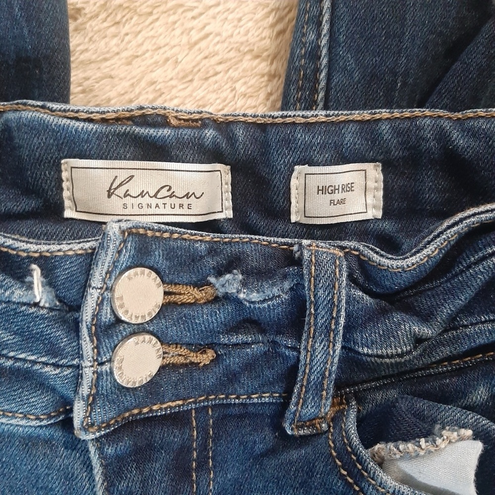 KanCan High Rise Flare Jeans - Dark Blue